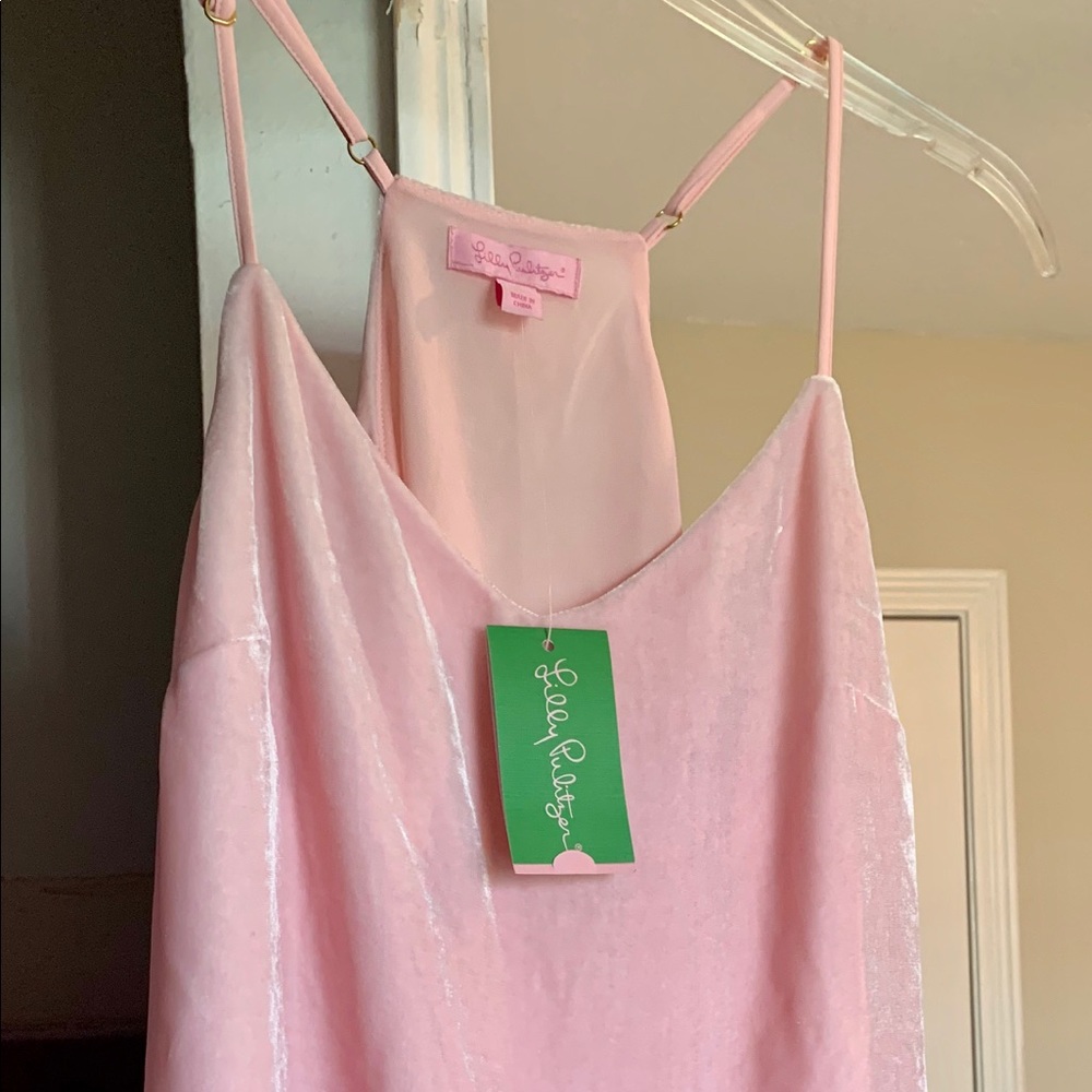 Lilly Pulitzer pink velvet tank